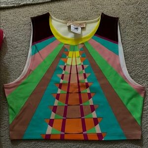 Mara Hoffman Colorful Geometric Women's Crop Top